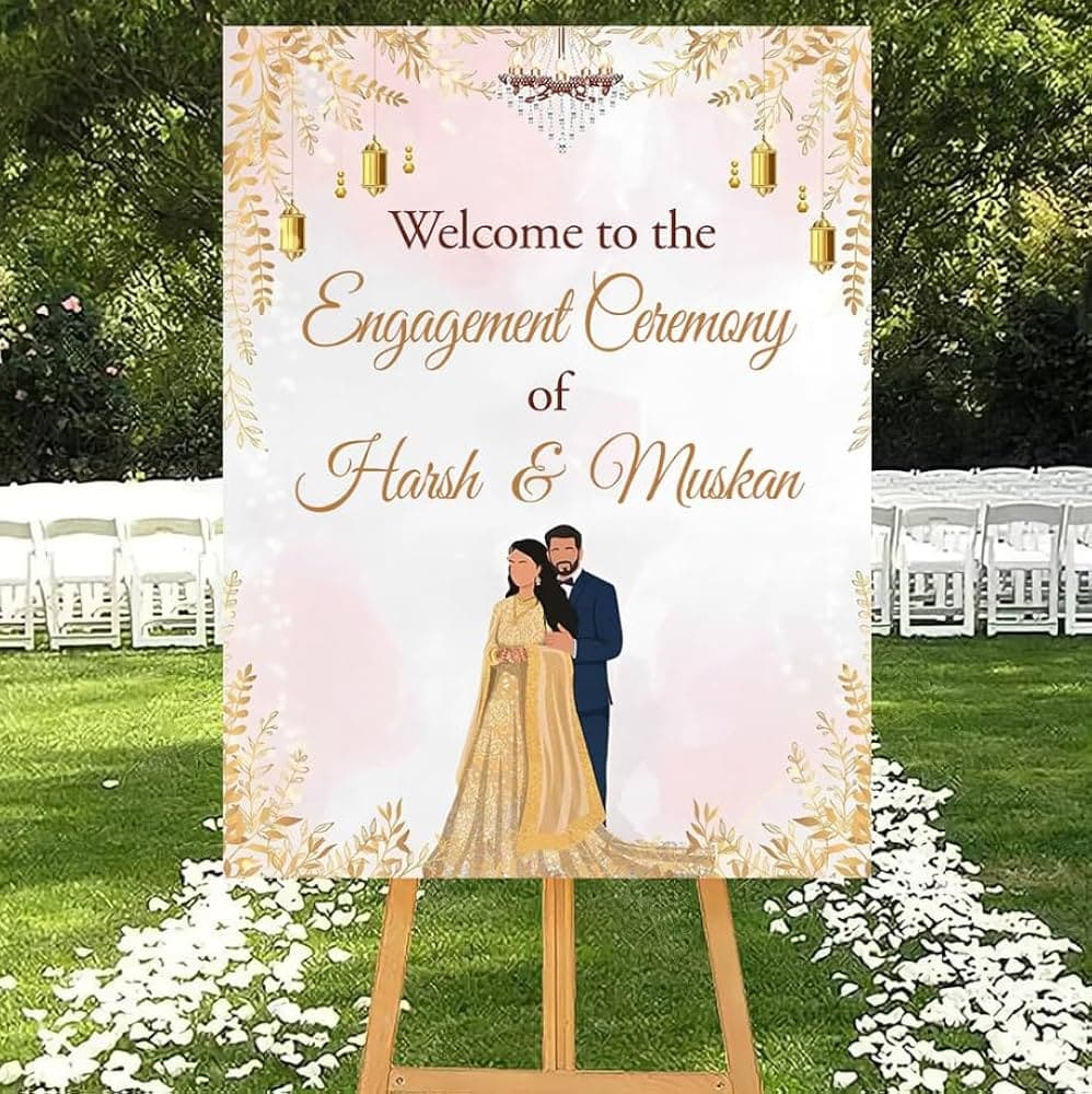 Engagement ceremony stage setup