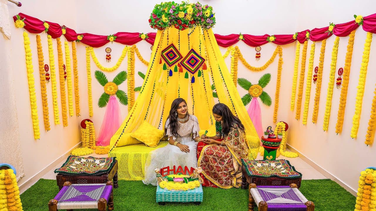 Haldi and mehndi celebration decor